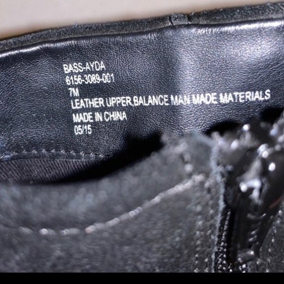 Bass Black Booties, Size 7 Medium - Picture 3 of 5